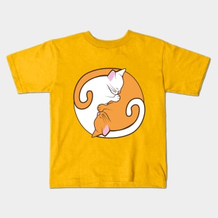 Yin and Yang Cats Kids T-Shirt